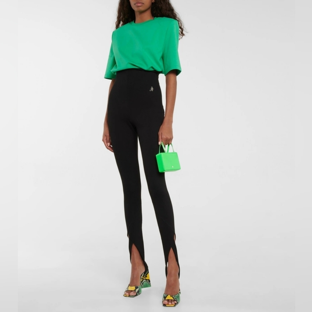 THE ATTICO Jamie Black Cut-Out Stirrup Leggings Size IT 36 US 0 XXS Org $862
